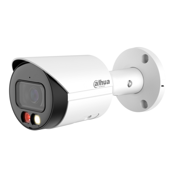 Tubular IP 4M H265 FULL COLOR WDR IVS SMD Iluminación Dual LED30m/IR30m 2.8mm IP67 PoE MIC AI. IPC-HFW2449S-S-IL