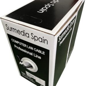 Bobina cable UTP CAT6 Negro 305M para exterior. SMK6009