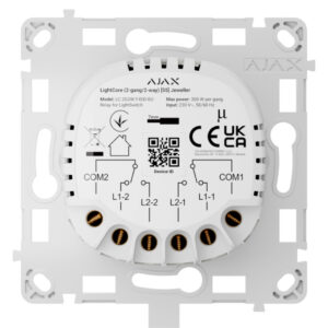 Ajax LightSwitch LightCore 2-gang 2-way. Interruptor Doble Conmutado. AJ-LIGHTCORE-2G2W